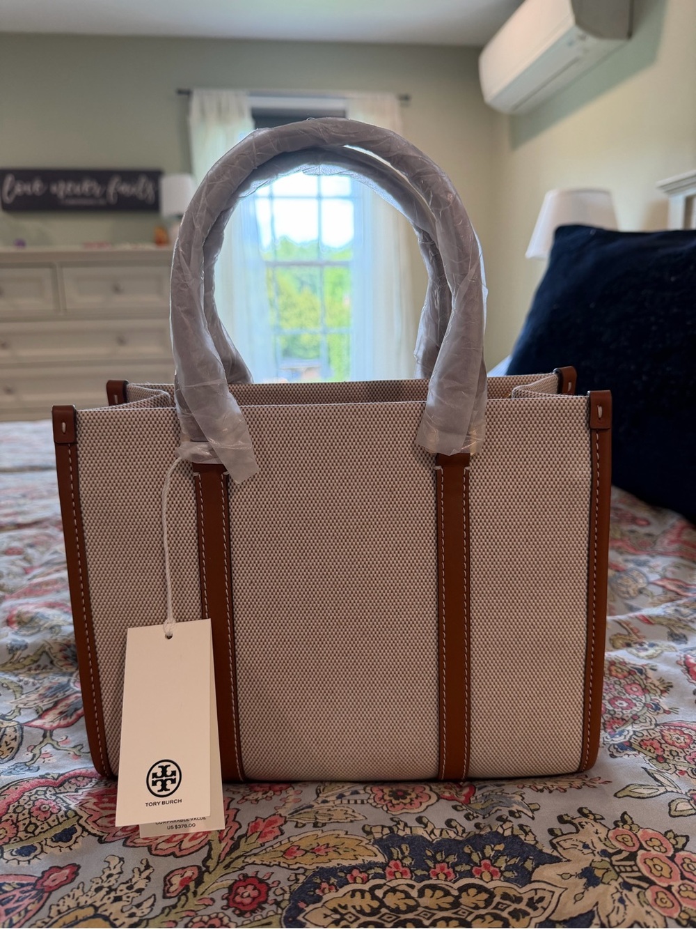 NWT Tory Burch Blake Canvas Small Tote - Picture 3 of 12